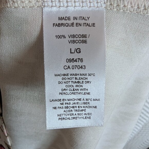 NWT LINE@MODA Made in Italy Floral Abstract Double Print Maxi Skirt Large Boho - Picture 12 of 12